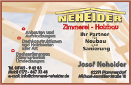 Visittenkarte Zimmerei