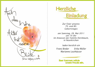 Einladung 80. Geburtstag